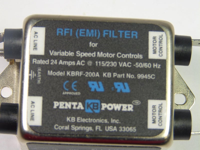 KB ELECTRONICS KBRF-200A 115/230VAC, 24AMPS AC, -50/60HZ, AC LINE Filter, CE Approved, Class A - Image 4